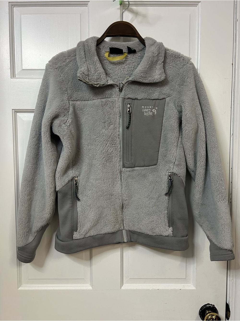 Mountain Hardwear Light Gray Plush Fleece Jacket